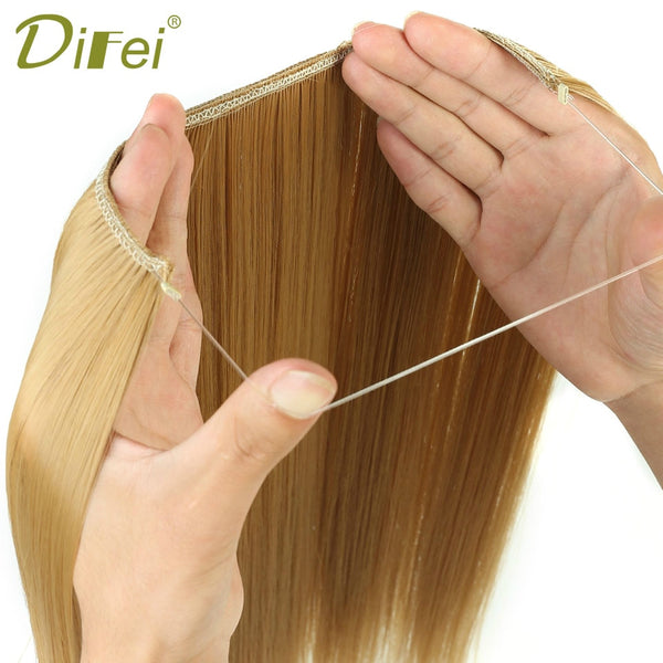 Women Fish Line Hair Extension. - Meyar