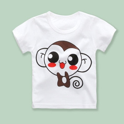 New 2018 Boys & Girls T-shirts Pop Heroes Cotton Short-sleeved T-shirts Printing Children's cartoons Gray Children's clothing - Meyar