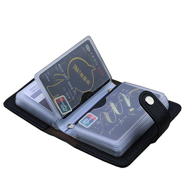 Leather Business Card Holder Organizer. - Meyar