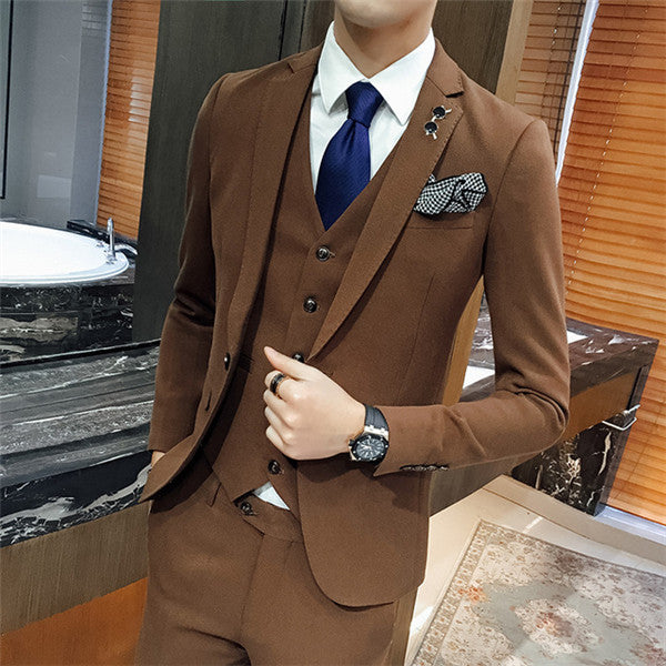 Suit Men Costume 3 Pieces - Meyar