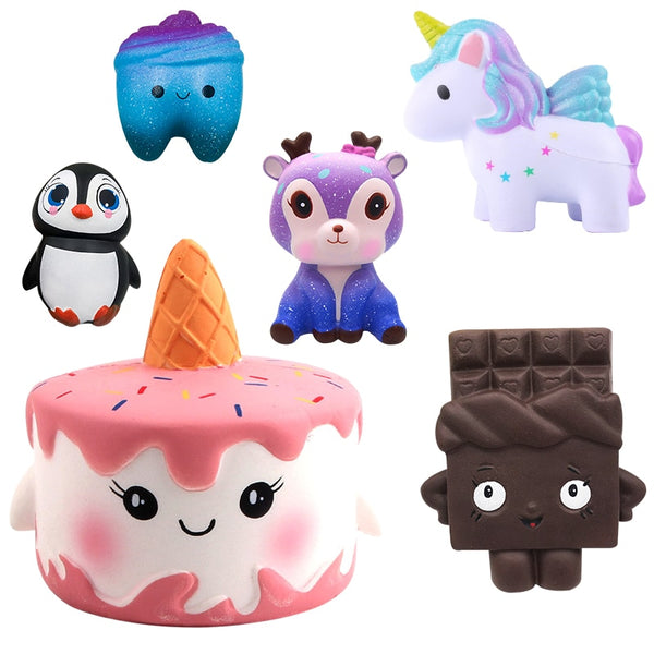 New Unicorn Wholesale Squishies Slow Rising Jumbo Kid Toys Animal Squishy Slow Rising Phone Straps Sweet Scented Bread Cake Toy - Meyar