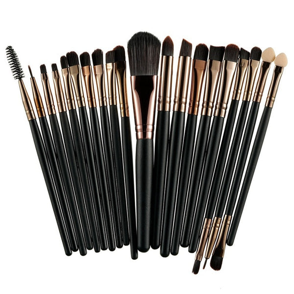 ROSALIND 20Pcs Professional Makeup Brushes Set Powder Foundation Eyeshadow Make Up Brushes Cosmetics Soft Synthetic Hair - Meyar