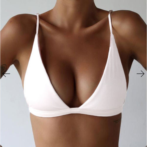 Sexy Women Cute Girl Set Push UpU Ultrathin Padded Bandage Bikini Top Swimwear Swimsuit Solid Beachwear Only Top Also A Bra - Meyar