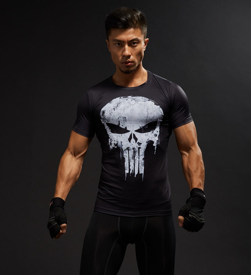 Short Sleeve 3D T Shirt Men T-Shirt Male Crossfit Tee Captain America –  Meyar