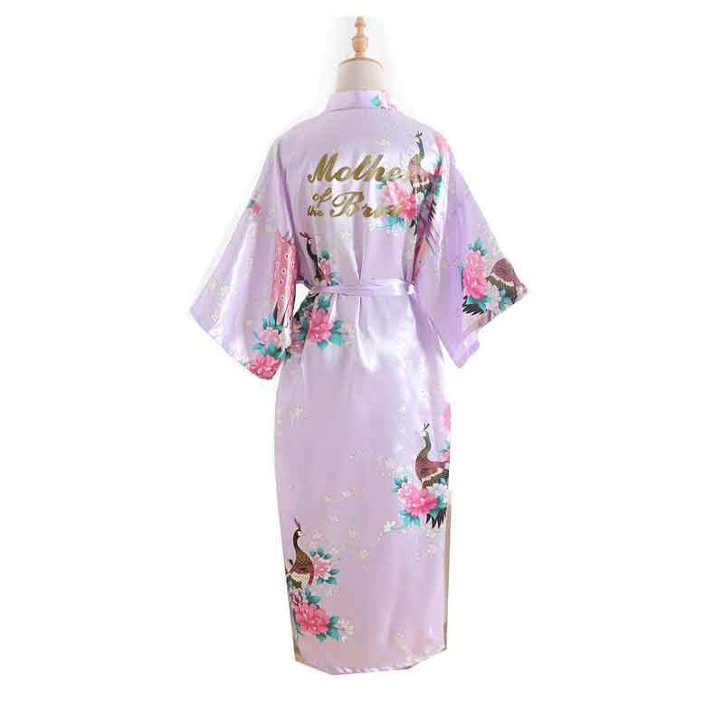 Silk Bridesmaid Bride Robe Maid Of Honor Robe Mother Of The Robes Women Satin Wedding Kimono Sexy Nightgown Dress Woman Bathrobe - Meyar