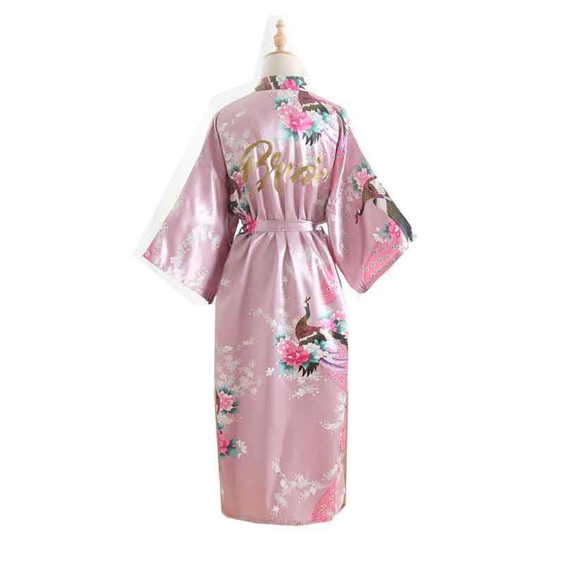 Silk Bridesmaid Bride Robe Maid Of Honor Robe Mother Of The Robes Women Satin Wedding Kimono Sexy Nightgown Dress Woman Bathrobe - Meyar